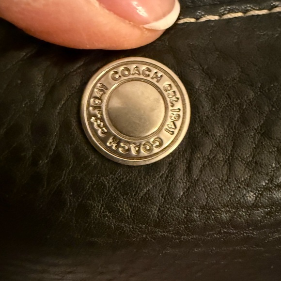 COACH CHELSEA Vintage (F10892) Pebbled Leather Tote Bag Black EUC - Picture 9 of 16